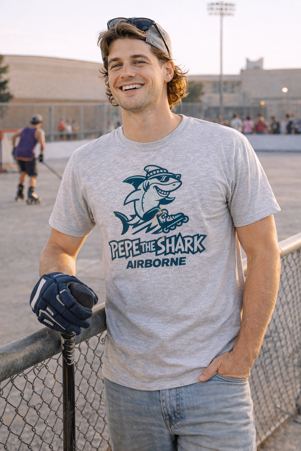 Pepe the Shark Airborne Tee Front